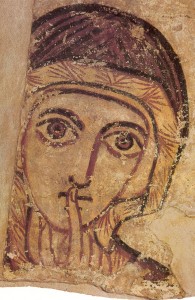 Fresco der heiligen Anna aus Farras (8. Jh. n. Chr.)