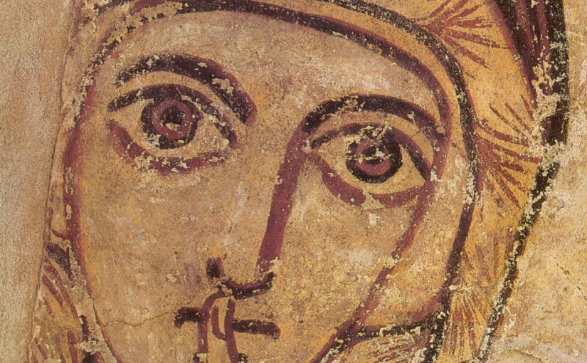 Fresco der heiligen Anna aus Farras (8. Jh. n. Chr.)